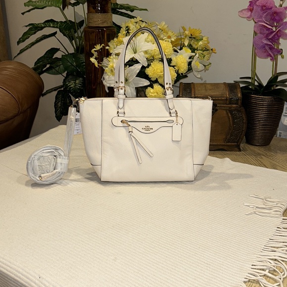 Coach Kleo Carryall
Handbag Laptop Gold/Chalk Leather - Picture 10 of 14